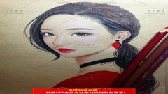 原画插图韩国人物肖像手绘设计插画临摹参考素材