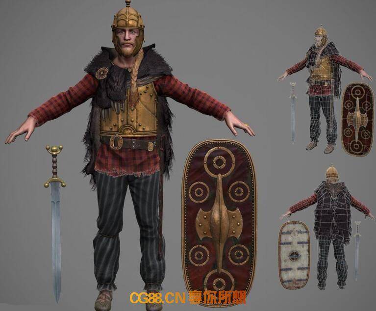 [原画设计] 罗马帝国装备成套合集原画图100张 CG设计资源 3D设定 人物设定 原画素材 第1张