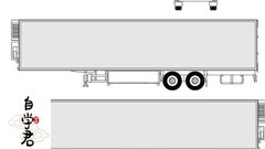EPS矢量格式 卡车货柜车厢三视图线稿集78p自学君资源网分享